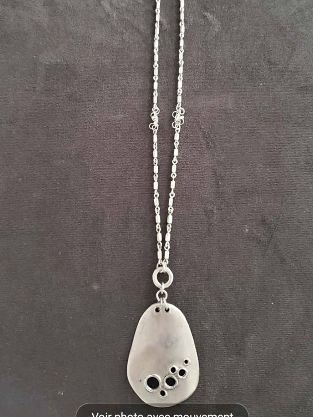 Sterling Silver Teardrop Pendant Necklace in Silver